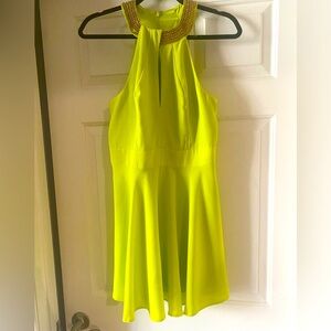 Marciano lime green dress.